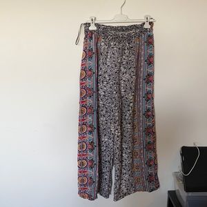 Boho flare stretchy pants